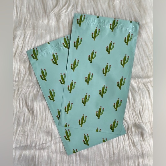 50 10x13 and 50 6x9 Cactus Poly Mailers Plus Stickers - Picture 4 of 4
